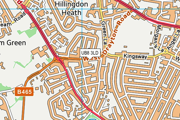 UB8 3LD map - OS VectorMap District (Ordnance Survey) UB8 3LD map - OS VectorMap District (Ordnance Survey)