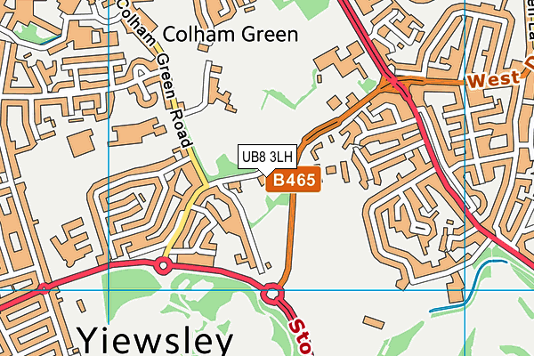 UB8 3LH map - OS VectorMap District (Ordnance Survey) UB8 3LH map - OS VectorMap District (Ordnance Survey)