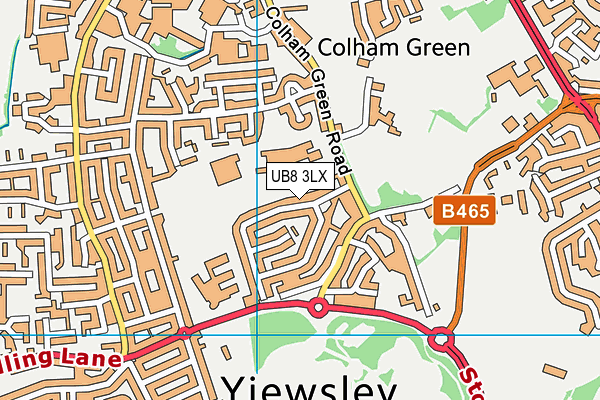 UB8 3LX map - OS VectorMap District (Ordnance Survey) UB8 3LX map - OS VectorMap District (Ordnance Survey)
