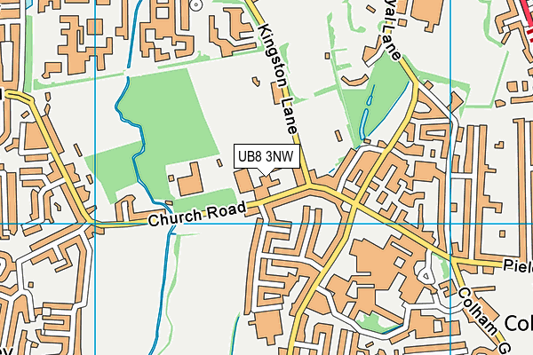 UB8 3NW map - OS VectorMap District (Ordnance Survey) UB8 3NW map - OS VectorMap District (Ordnance Survey)