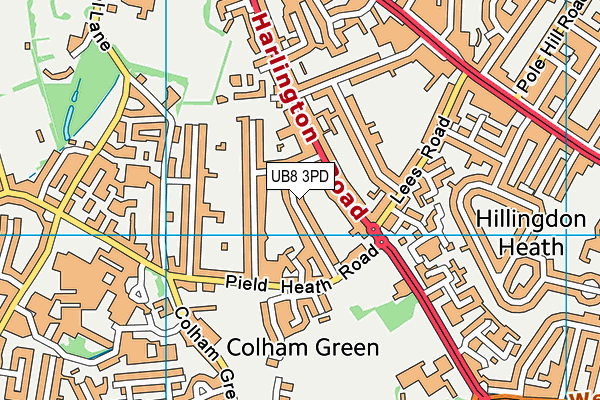 UB8 3PD map - OS VectorMap District (Ordnance Survey) UB8 3PD map - OS VectorMap District (Ordnance Survey)