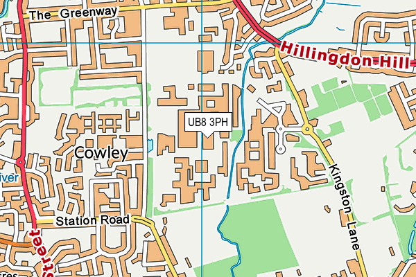 UB8 3PH map - OS VectorMap District (Ordnance Survey) UB8 3PH map - OS VectorMap District (Ordnance Survey)