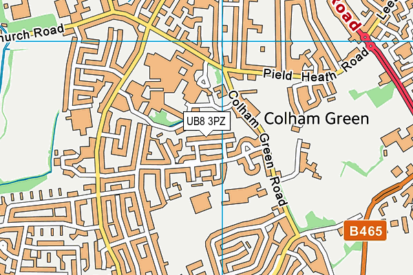 UB8 3PZ map - OS VectorMap District (Ordnance Survey) UB8 3PZ map - OS VectorMap District (Ordnance Survey)