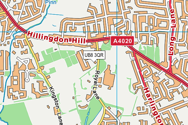 UB8 3QR map - OS VectorMap District (Ordnance Survey)
