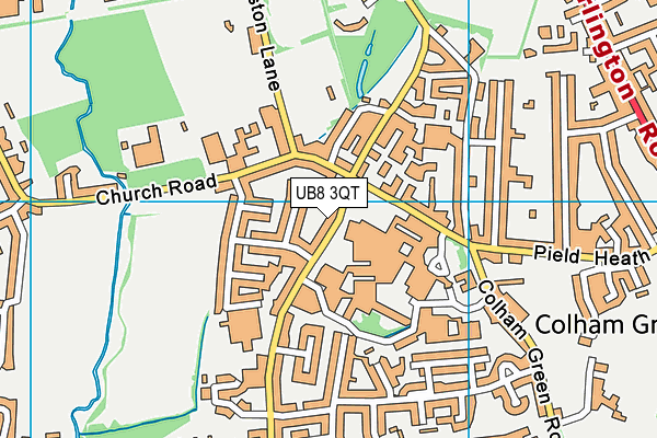 UB8 3QT map - OS VectorMap District (Ordnance Survey) UB8 3QT map - OS VectorMap District (Ordnance Survey)