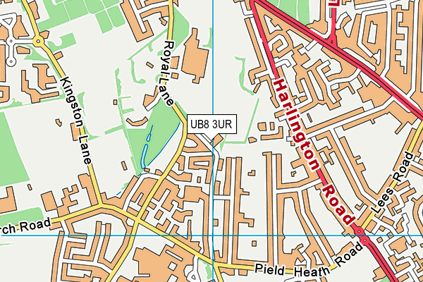 UB8 3UR map - OS VectorMap District (Ordnance Survey) UB8 3UR map - OS VectorMap District (Ordnance Survey)