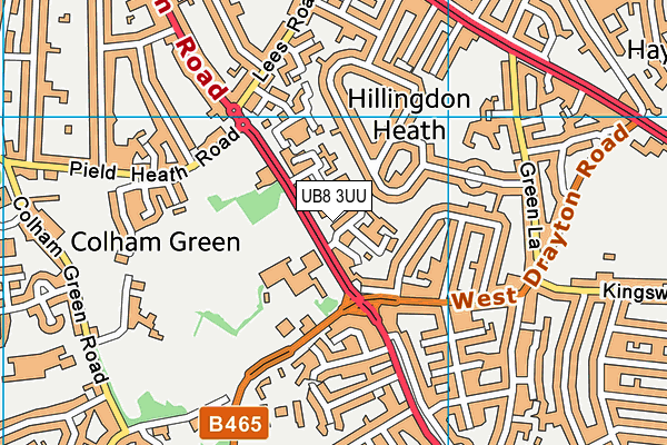 UB8 3UU map - OS VectorMap District (Ordnance Survey) UB8 3UU map - OS VectorMap District (Ordnance Survey)