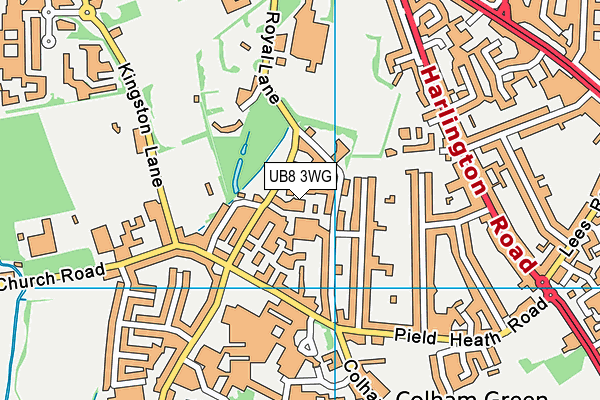 UB8 3WG map - OS VectorMap District (Ordnance Survey) UB8 3WG map - OS VectorMap District (Ordnance Survey)