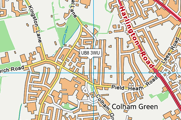 UB8 3WU map - OS VectorMap District (Ordnance Survey) UB8 3WU map - OS VectorMap District (Ordnance Survey)