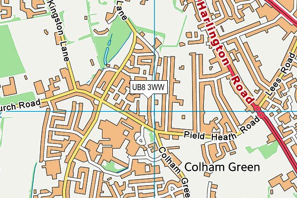 UB8 3WW map - OS VectorMap District (Ordnance Survey) UB8 3WW map - OS VectorMap District (Ordnance Survey)