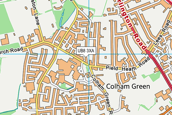 UB8 3XA map - OS VectorMap District (Ordnance Survey) UB8 3XA map - OS VectorMap District (Ordnance Survey)