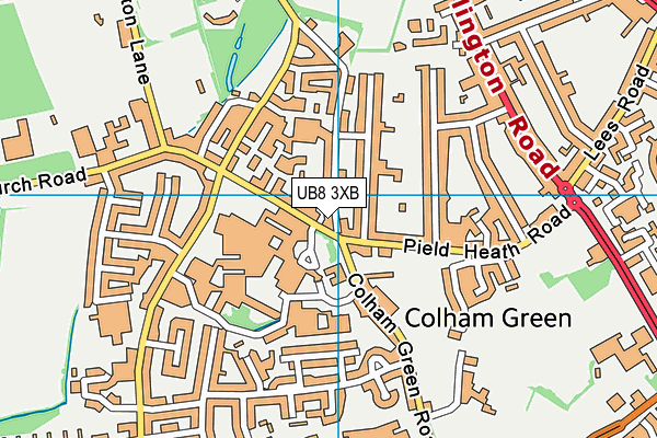 UB8 3XB map - OS VectorMap District (Ordnance Survey) UB8 3XB map - OS VectorMap District (Ordnance Survey)