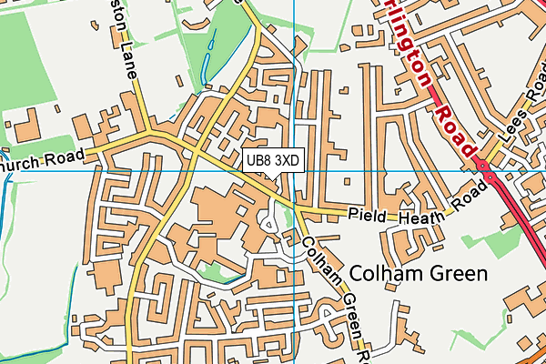 UB8 3XD map - OS VectorMap District (Ordnance Survey) UB8 3XD map - OS VectorMap District (Ordnance Survey)