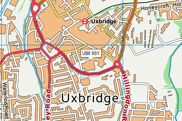 UB8 9SY map - OS VectorMap District (Ordnance Survey) UB8 9SY map - OS VectorMap District (Ordnance Survey)