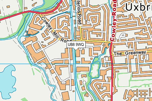 UB8 9WQ map - OS VectorMap District (Ordnance Survey) UB8 9WQ map - OS VectorMap District (Ordnance Survey)