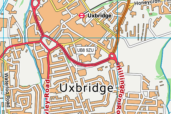 UB8 9ZU map - OS VectorMap District (Ordnance Survey) UB8 9ZU map - OS VectorMap District (Ordnance Survey)