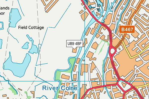 UB9 4BF map - OS VectorMap District (Ordnance Survey) UB9 4BF map - OS VectorMap District (Ordnance Survey)
