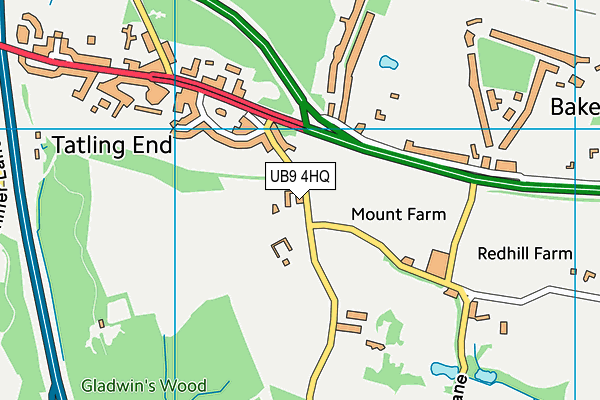 UB9 4HQ map - OS VectorMap District (Ordnance Survey) UB9 4HQ map - OS VectorMap District (Ordnance Survey)