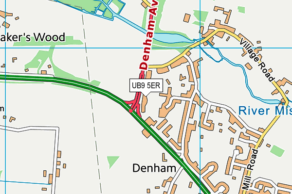 UB9 5ER map - OS VectorMap District (Ordnance Survey)