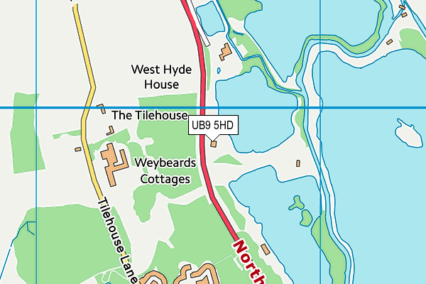 UB9 5HD map - OS VectorMap District (Ordnance Survey) UB9 5HD map - OS VectorMap District (Ordnance Survey)