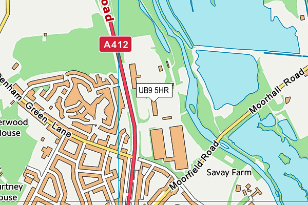 UB9 5HR map - OS VectorMap District (Ordnance Survey)