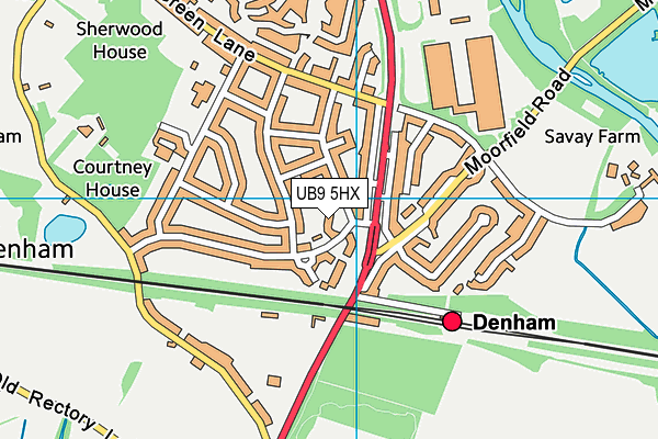 UB9 5HX map - OS VectorMap District (Ordnance Survey)