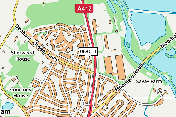 UB9 5LJ map - OS VectorMap District (Ordnance Survey)