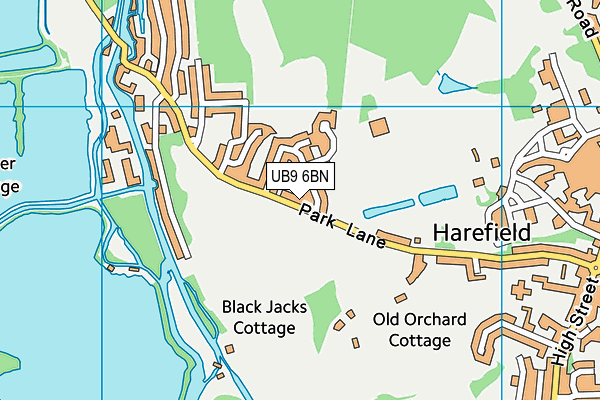 UB9 6BN map - OS VectorMap District (Ordnance Survey) UB9 6BN map - OS VectorMap District (Ordnance Survey)