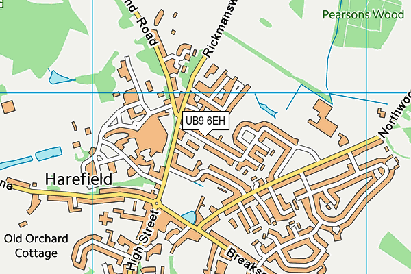 UB9 6EH map - OS VectorMap District (Ordnance Survey) UB9 6EH map - OS VectorMap District (Ordnance Survey)
