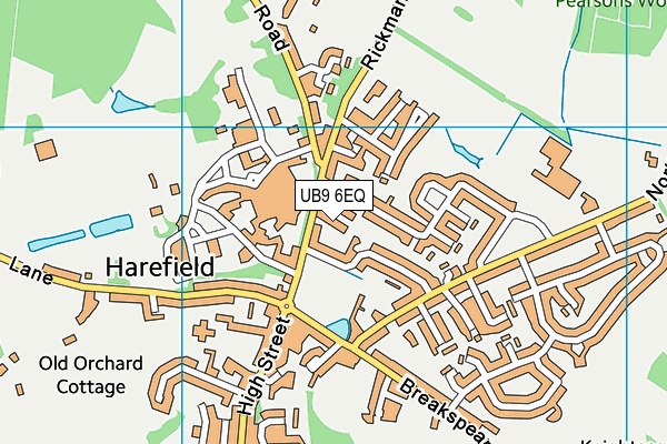 UB9 6EQ map - OS VectorMap District (Ordnance Survey)