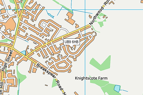 UB9 6HB map - OS VectorMap District (Ordnance Survey) UB9 6HB map - OS VectorMap District (Ordnance Survey)