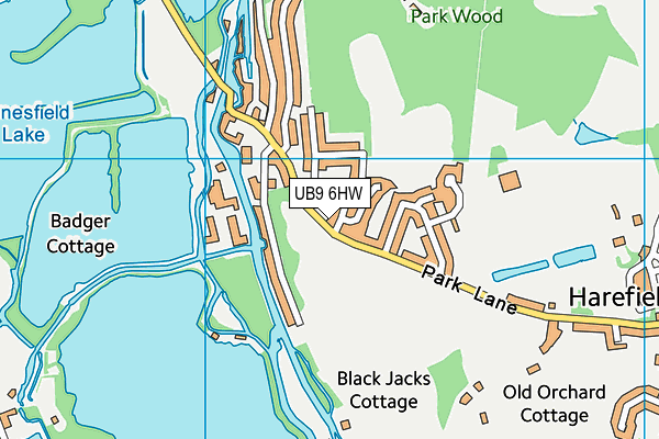 UB9 6HW map - OS VectorMap District (Ordnance Survey) UB9 6HW map - OS VectorMap District (Ordnance Survey)