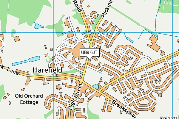 UB9 6JT map - OS VectorMap District (Ordnance Survey)