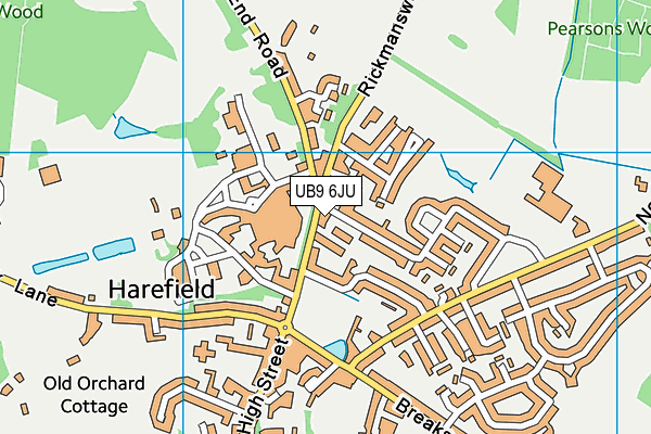 UB9 6JU map - OS VectorMap District (Ordnance Survey) UB9 6JU map - OS VectorMap District (Ordnance Survey)