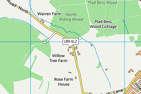 UB9 6LZ map - OS VectorMap District (Ordnance Survey)