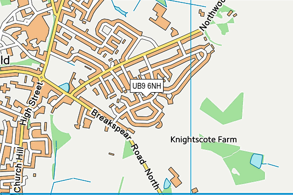 UB9 6NH map - OS VectorMap District (Ordnance Survey)