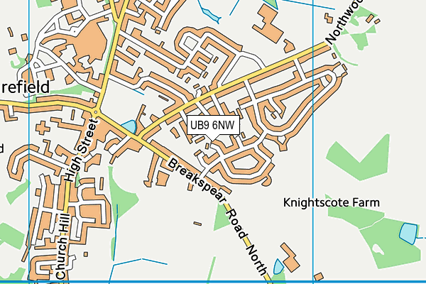 UB9 6NW map - OS VectorMap District (Ordnance Survey) UB9 6NW map - OS VectorMap District (Ordnance Survey)