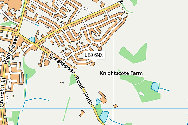UB9 6NX map - OS VectorMap District (Ordnance Survey)