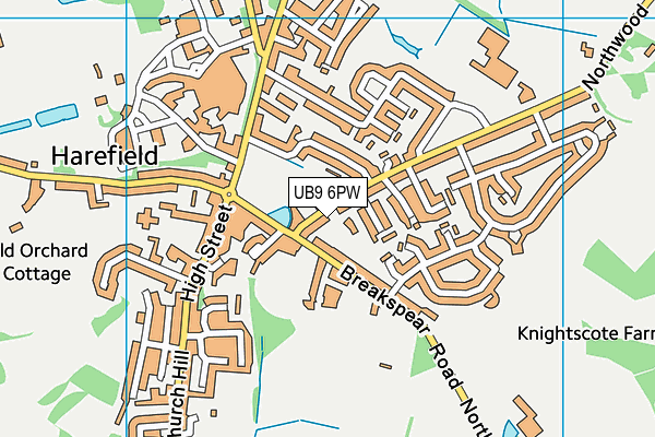 UB9 6PW map - OS VectorMap District (Ordnance Survey) UB9 6PW map - OS VectorMap District (Ordnance Survey)