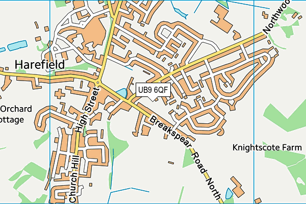 UB9 6QF map - OS VectorMap District (Ordnance Survey)