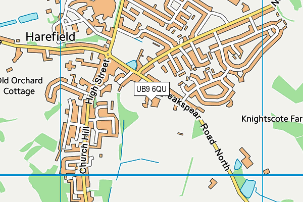 UB9 6QU map - OS VectorMap District (Ordnance Survey)