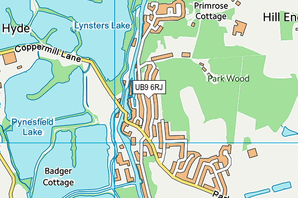 UB9 6RJ map - OS VectorMap District (Ordnance Survey) UB9 6RJ map - OS VectorMap District (Ordnance Survey)