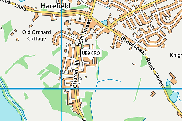 UB9 6RQ map - OS VectorMap District (Ordnance Survey)