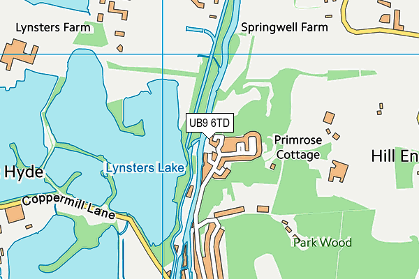 UB9 6TD map - OS VectorMap District (Ordnance Survey)