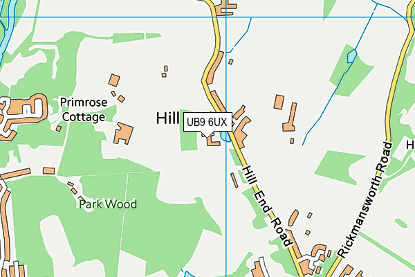 UB9 6UX map - OS VectorMap District (Ordnance Survey)