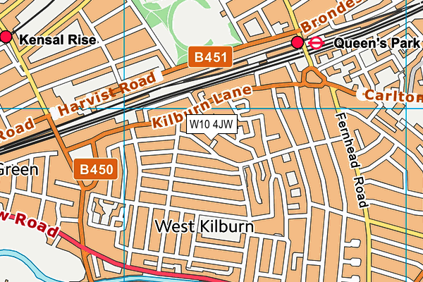 W10 4JW map - OS VectorMap District (Ordnance Survey) W10 4JW map - OS VectorMap District (Ordnance Survey)