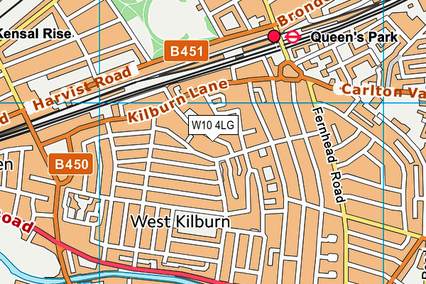 W10 4LG map - OS VectorMap District (Ordnance Survey) W10 4LG map - OS VectorMap District (Ordnance Survey)