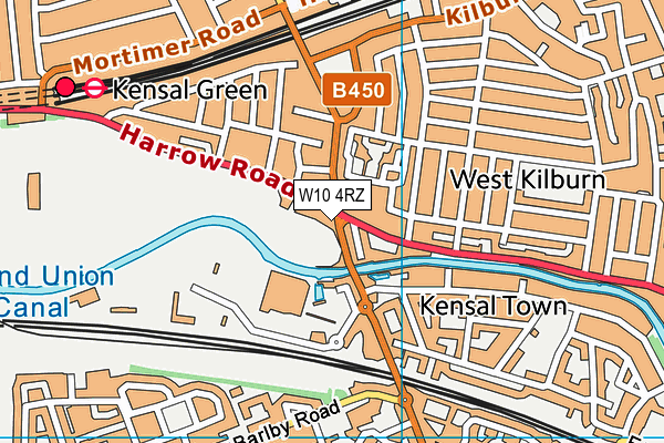 W10 4RZ map - OS VectorMap District (Ordnance Survey) W10 4RZ map - OS VectorMap District (Ordnance Survey)