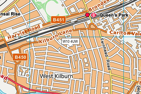 W10 4UW map - OS VectorMap District (Ordnance Survey) W10 4UW map - OS VectorMap District (Ordnance Survey)