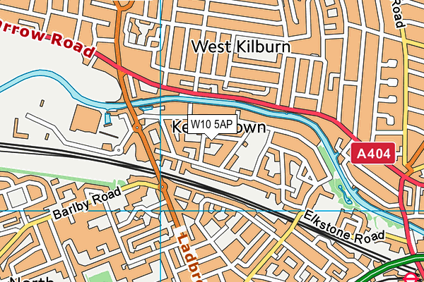W10 5AP map - OS VectorMap District (Ordnance Survey)